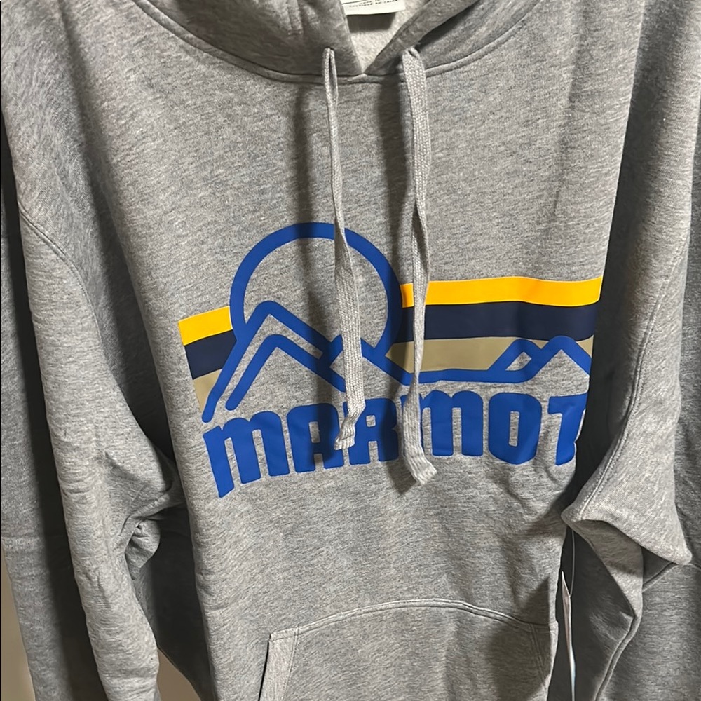 Marmot Gray and Blue Sweatshirt 3XL - Picture 5 of 6